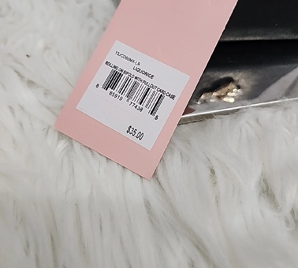 🖤🔹️Juicy Couture 🔹️rolling On Black Pull Out Card Case Wallet